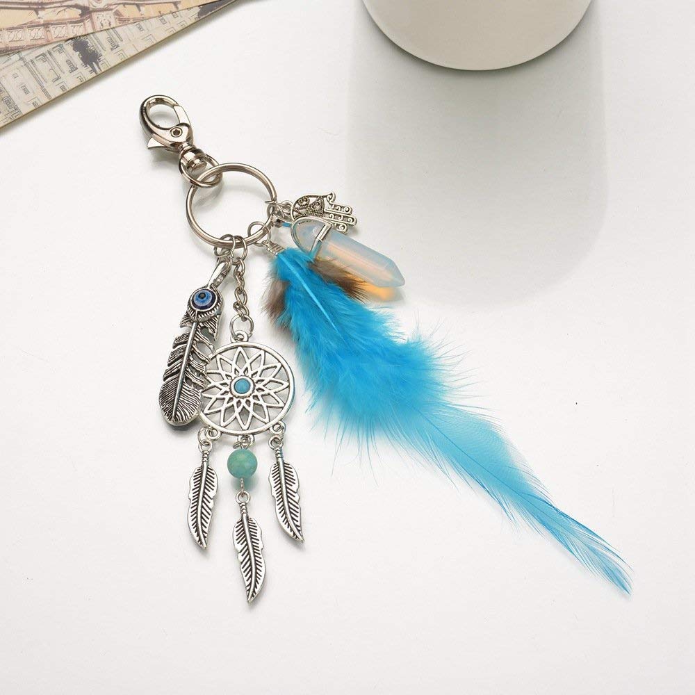 Electomania Dream Catcher Keyring, Bohemian Style Handmade Keychain for Gift School Bag Ornament