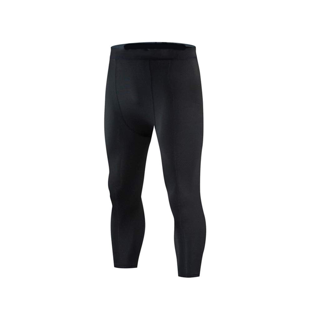 Electomania Mens Compression Tights Sports Leggings Ideal for Running/Gym/Cycling/Yoga/More Compression Sports Pants - Black - L