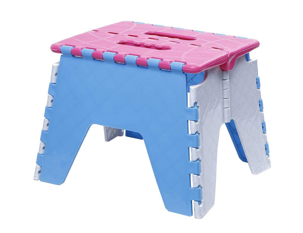 Electomania Folding Plastic Stool Foldable Step Stool for Kids Adults Kitchen Garden Bathroom Stepping Stool Holds up to 150 KG (Random Colour)