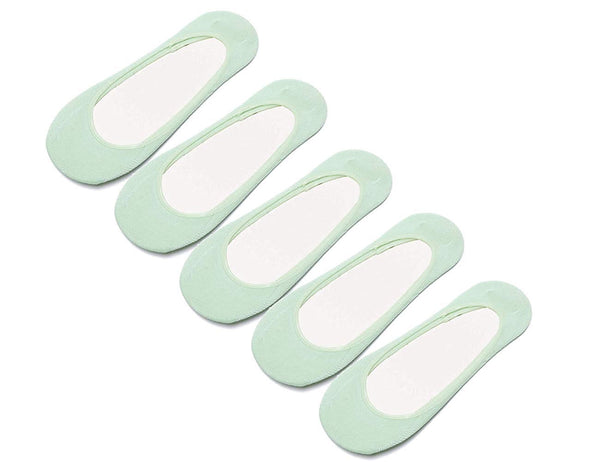 Electomania® 5pair Bamboo fiber orange stockings spring and summer anti - drop invisible socks (Green)