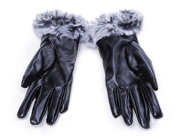 Electomania Touch screen Women's Leather Gloves (Black, Free-Size)