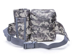 Electomania Nylon Camo Waist Pack Bag Fanny Packs Waterproof Hip Belt Bag Pouch for Hiking Climbing Outdoor Bumbag (Color: acu camo)