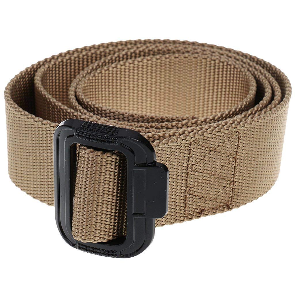 ELECTOMANIA  Women's Nylon Adjustable Military Tactical Rappelling Belt Waistband (Khaki, Medium)