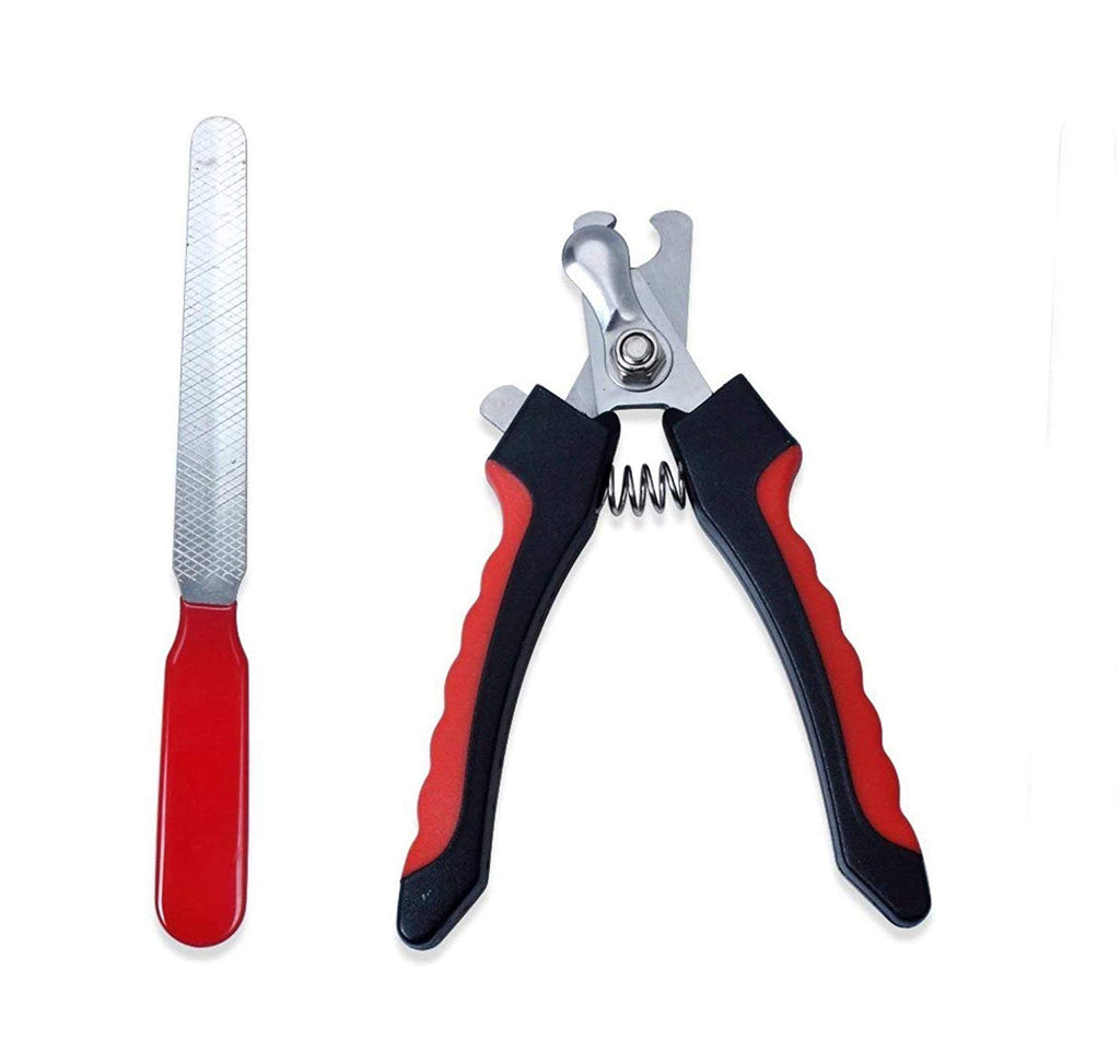 Electomania Small Dog Alloy Dog Nail Clippers Dog Point Nail Clipper (2 in 1) Red