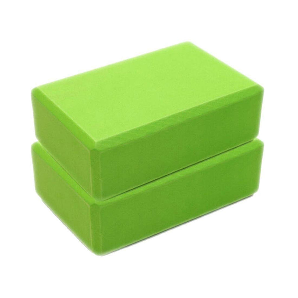Electomania 2-in-1 Yoga Brick Foam Block to Support and Deepen Poses Set (Green)