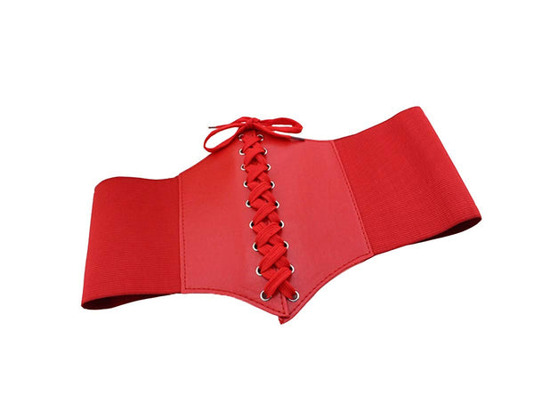 Electomania Women's Elastic Leather Belt (Red)