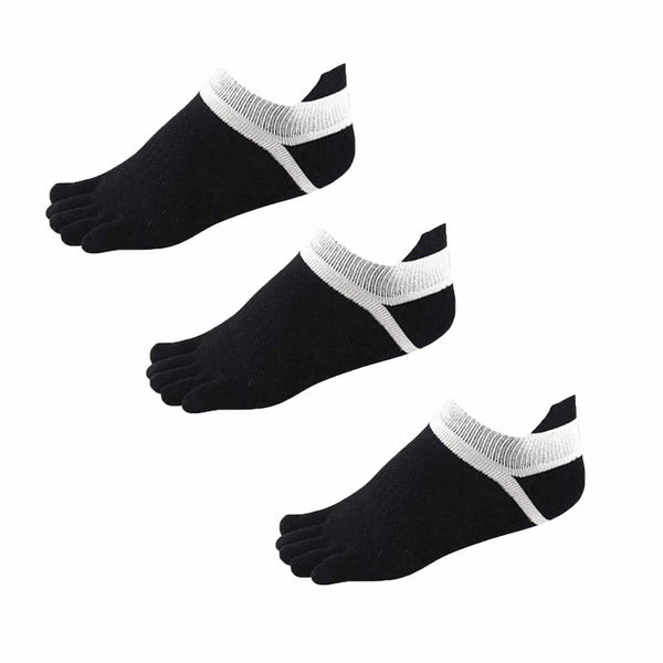 Electomania® Men's Cotton Running Socks Toe Socks Five Fingers Sports Socks 3 pairs