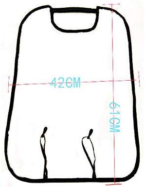 Electomania Waterproof Car Auto Seat Back Protector Cover for Children Kick Mat Mud Clean (Transparent)