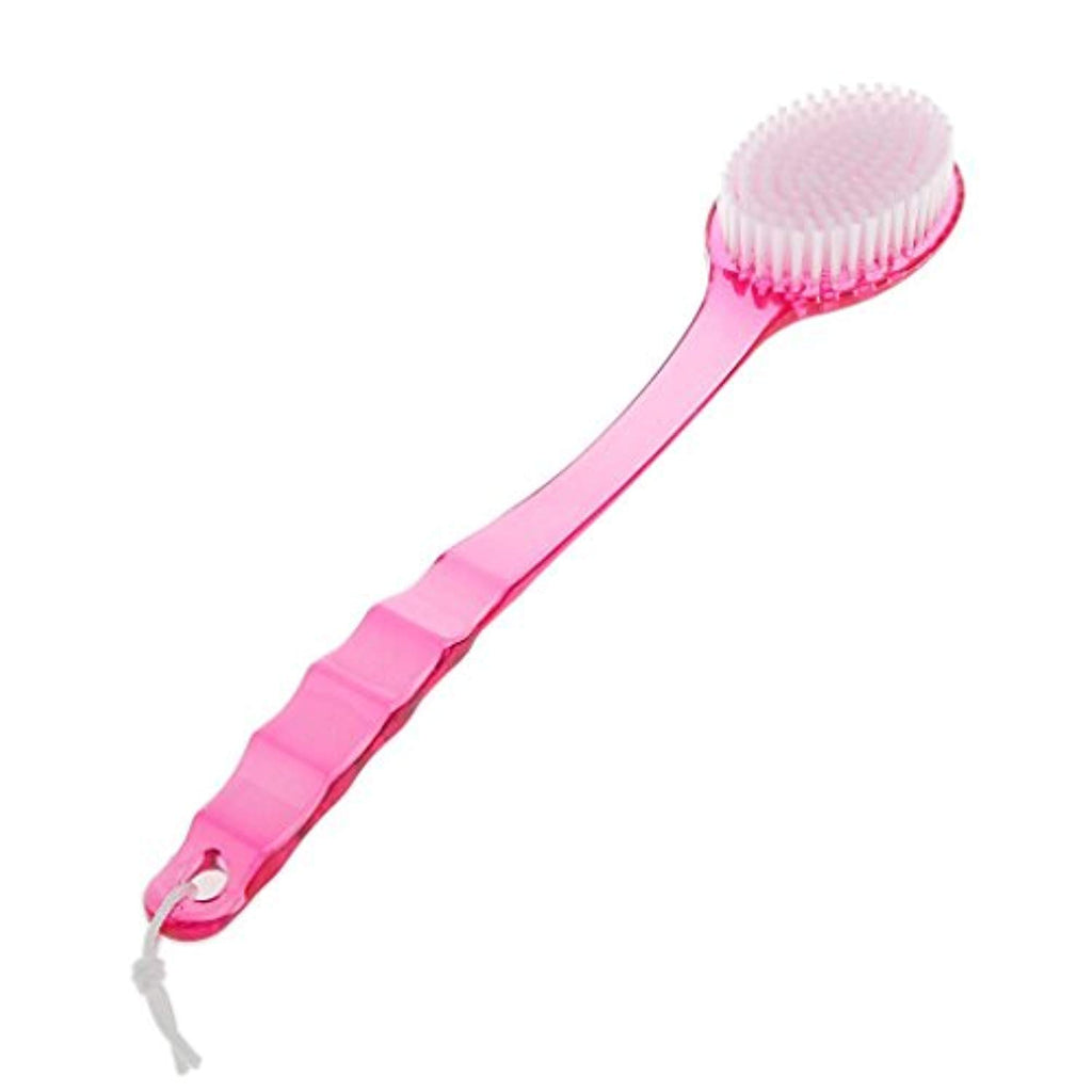 Electomania Handled Body Bath Shower Back Brush Massager Spa Scrubber (Pink)
