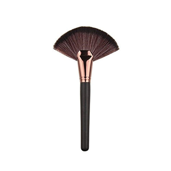 Electomania® Fan Top Brush Makeup Tools Fan Head Face Brush Contour Concealer Powder Blush Eyeshadow Nose Smudge Brush (Coffee color)