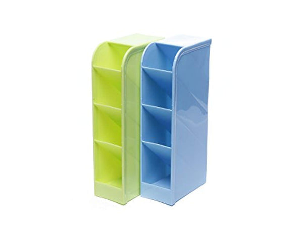 Electomania Multifunction 4 Grid Candy Coloured Desktop Debris Storage Organizer Box (Random) - Pack of 2