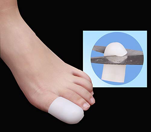 Electomania Silica gel Toe Protector Cover Caps For Painful Blisters Corns 3 Pairs (White)