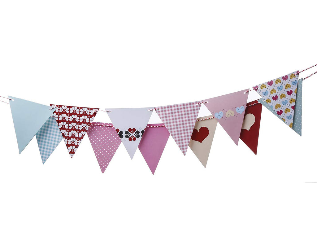 Electomania Party Bunting Flags Banner for Kids Room, Play School Decoration, Birthday Party, Baby Shower (Love Multicolor)