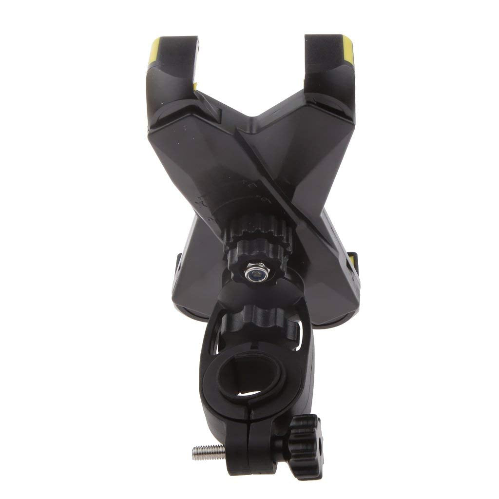 Electomania Bike Phone Mount Holder-Mounted on Bicycle and Motorcycle Handlebar 4.5-7 Inches Suitable Compatible Any Smart Cell Phone No Tool Installation (Yellow)