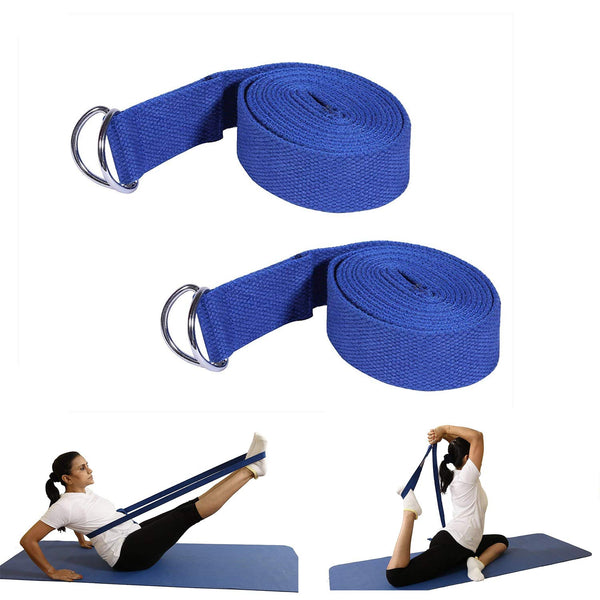 Electomania Yoga Belt Yoga Props A Pair (Blue)