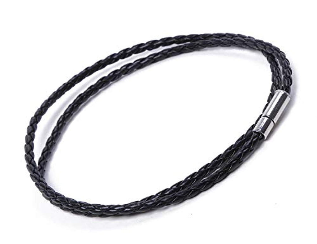 Electomania Black Leather Multi-Layer Bracelet for Men