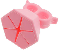 Electomania Creative Leaf Design Silicone Wearable Nail Polish Bottle Holder Ring（Pink）