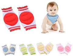 Electomania  1 Pair Toddler Baby Kneepads Infant Knee Elbow Pads Crawling Safety Protector Breathable Elastic Unisex (Red)