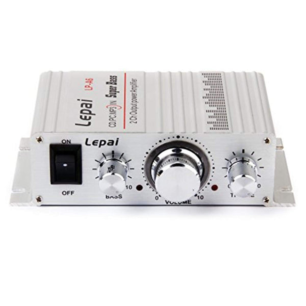 Electomania Hi-Fi Stereo Audio Mini Amplifier (Silver)
