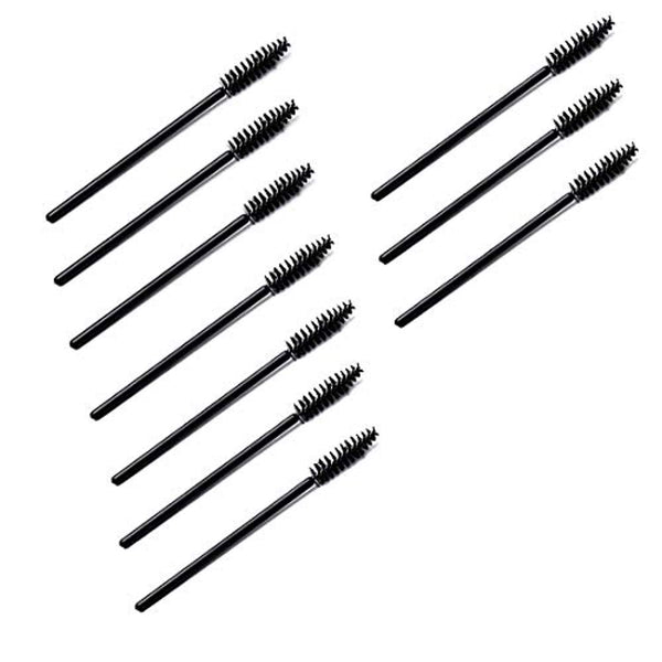 Electomania 10Pcs Eyebrow Eyelash Comb Makeup Brush Eyelash Brushes Wand for Extension Makeup Brush Tool (Black)
