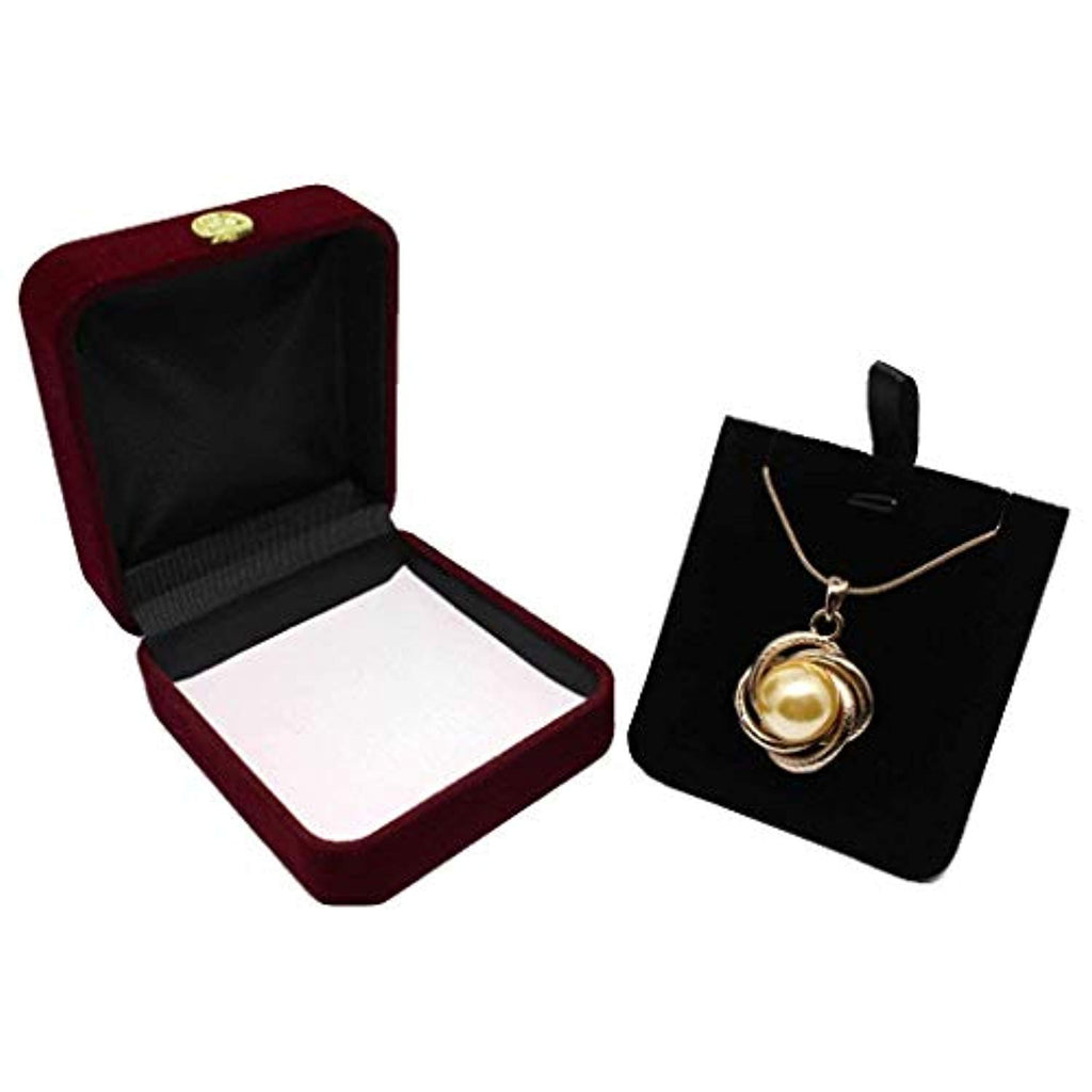 Electomania Square Velvet Necklace Earring Ring Pendant Jewelry Storage Organizer Case