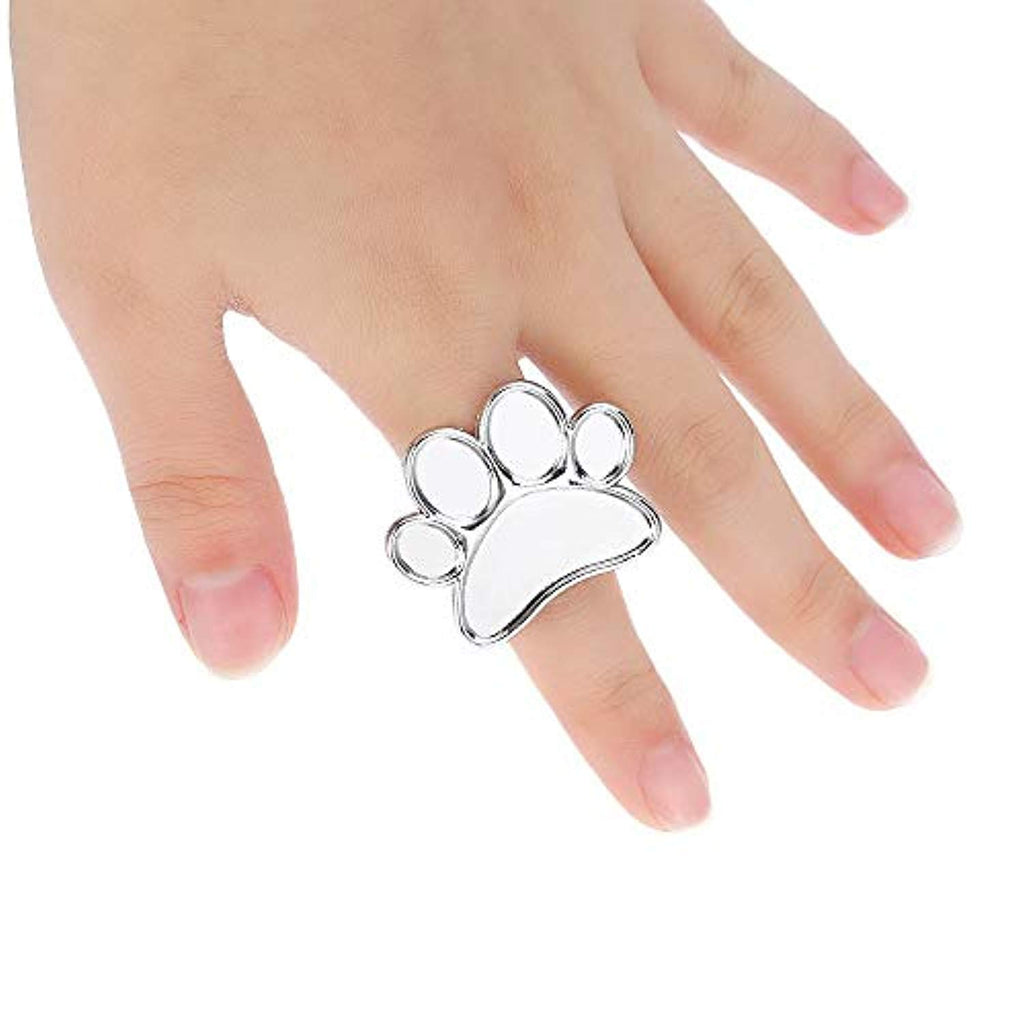Electomania Little Feet Mini Nail Art Finger Ring Mixing Palette for DIY Manicure (Silver)