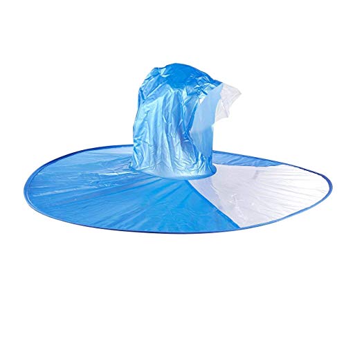 Electomania UFO Foldable Raincoat/Folding Umbrella/Hat Umbrella for Rain (Blue, S)