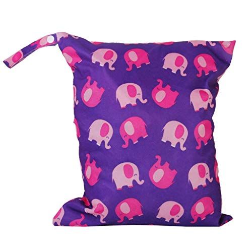 Electomania  Baby Diaper Nappy Changing Baby Diaper Bag Baby Bag Mummy Bag Cloth Waterproof Diaper Bag Baby Zipper Cloth Diaper Bag Waterproof Travel Tote (Purple)