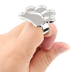 Electomania Little Feet Mini Nail Art Finger Ring Mixing Palette for DIY Manicure (Silver)