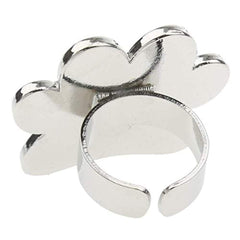 Electomania Little Feet Mini Nail Art Finger Ring Mixing Palette for DIY Manicure (Silver)