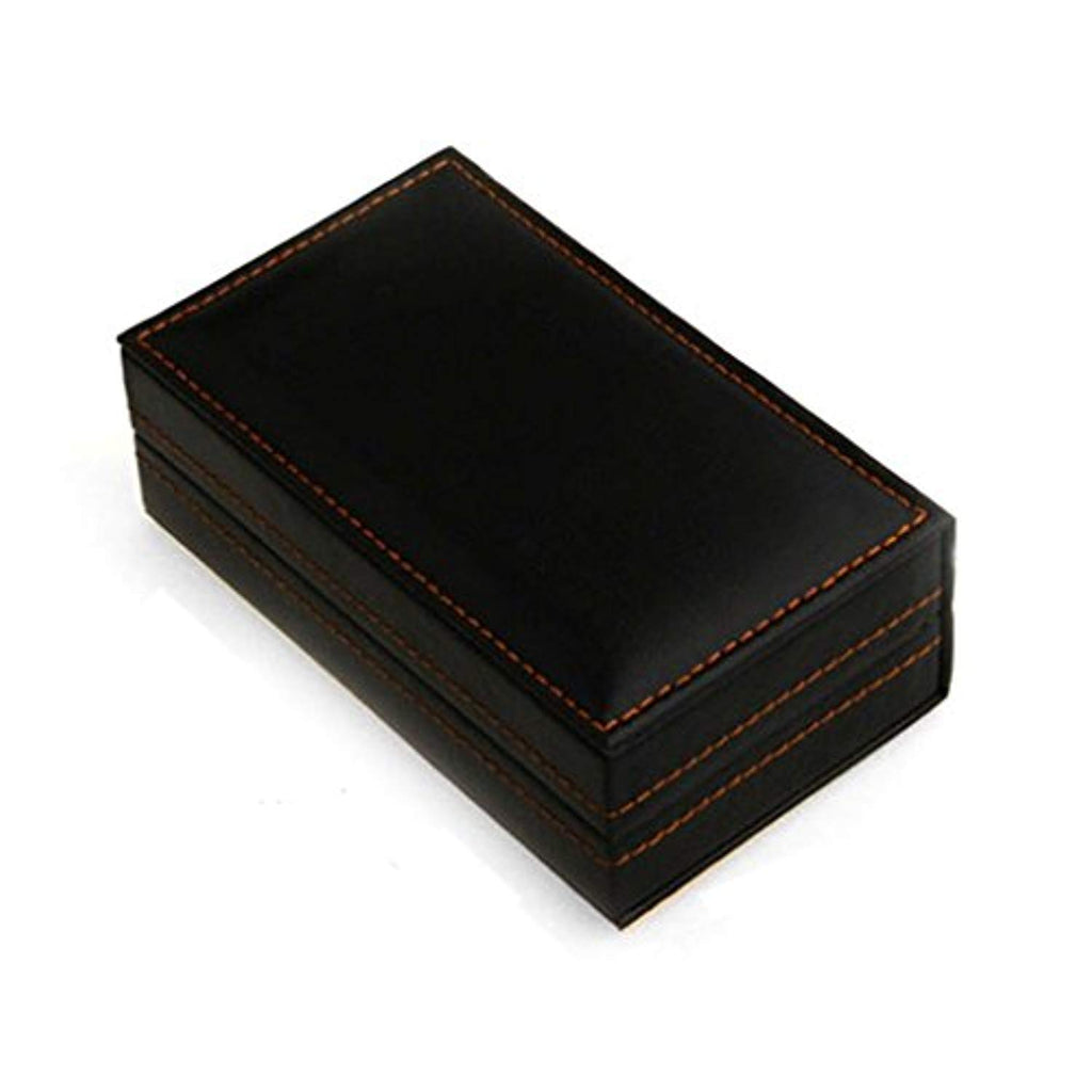 Electomania Black PU Leather 4 Pairs Cufflinks Holder Jewellery Box for Men