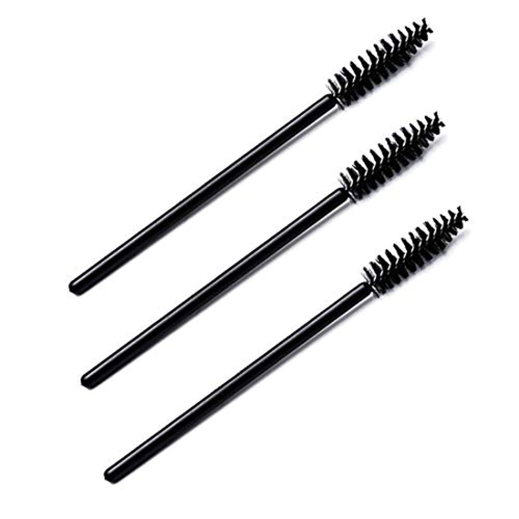 Electomania 3Pcs Eyebrow Eyelash Comb Makeup Brush Eyelash Brushes Wand for Extension Makeup Brush Tool (Black)