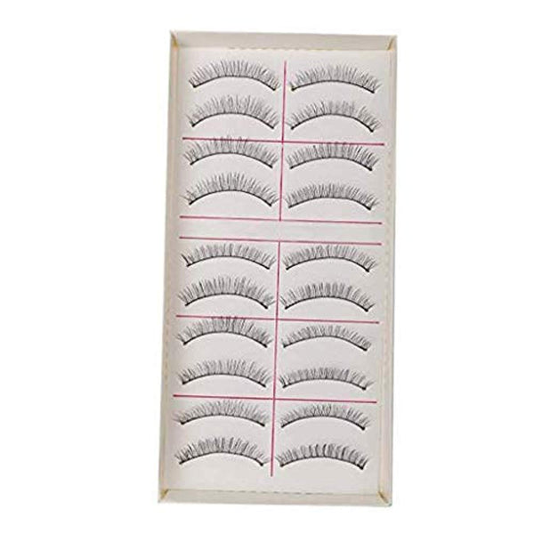 Electomania  Handmade False Eyelashes Soft Long Eye Lashes for Eye Makeup (10 Pairs) 