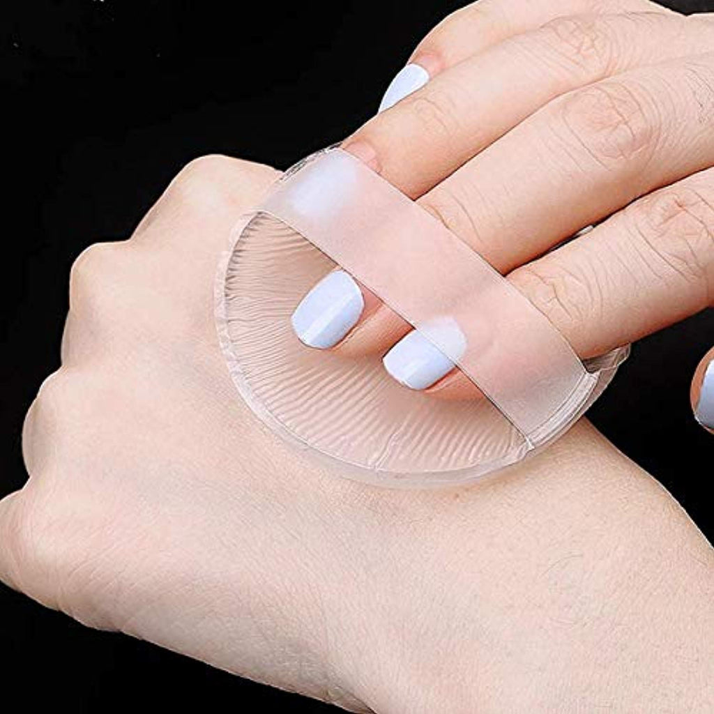 Electomania Puff Makeup Blender Silicone Sponge, Foundation BB cream Applicator (Transparent)