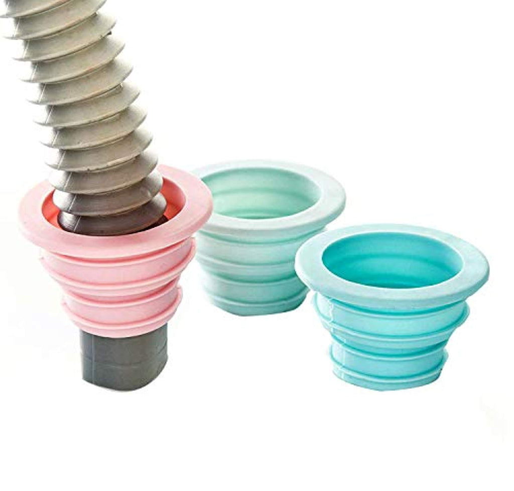 Electomania Silica Gel Seal Plug Ring Deodorant Sewer Washer Drainpipe Home Tools Set of 3 (Random Colour)