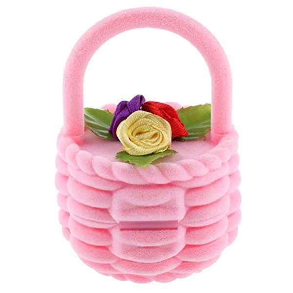 Electomania Rose Flower Basket for Rings Earring Jewelry Box