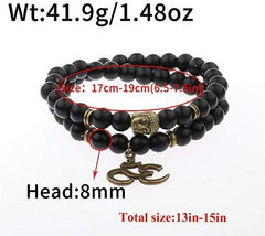 Electomania  Jewellery & Diwali Gifts for Family and Friends D'vine Yoga & Meditation Om Charm Buddha Reiki Beads Bracelet