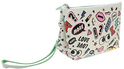 Electomania Hot Lip and Big Eyes Design Makeup Cosmetic Bag (21 x 12 cm, Multicolour)