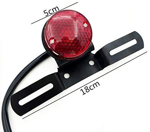 Electomania Motorcycle Motor Brake Tail Rear Light Plate Holder for Harley DC 12V