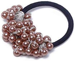 Electomania Fashion Special Retro Gold Cuff Ponytail Cover for Women（Brown）