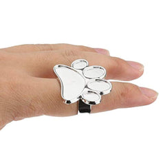 Electomania Little Feet Mini Nail Art Finger Ring Mixing Palette for DIY Manicure (Silver)