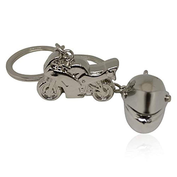 Electomania Silver Metal Bike Helmet Key Chain