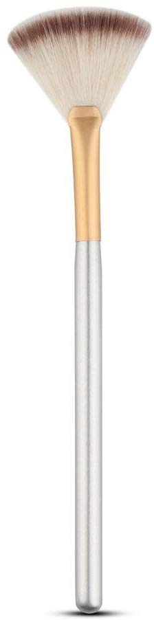 Electomania Nylon Wood Fan Shape Blending Face Powder Highlight Contour Makeup Cosmetic Brush Tool