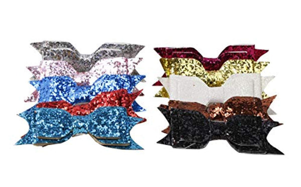 Electomania Flash Bow Knot Bright Bow Knot Multicolored Flash Hair Accessories for Girls /10 Pcs - Multicolor