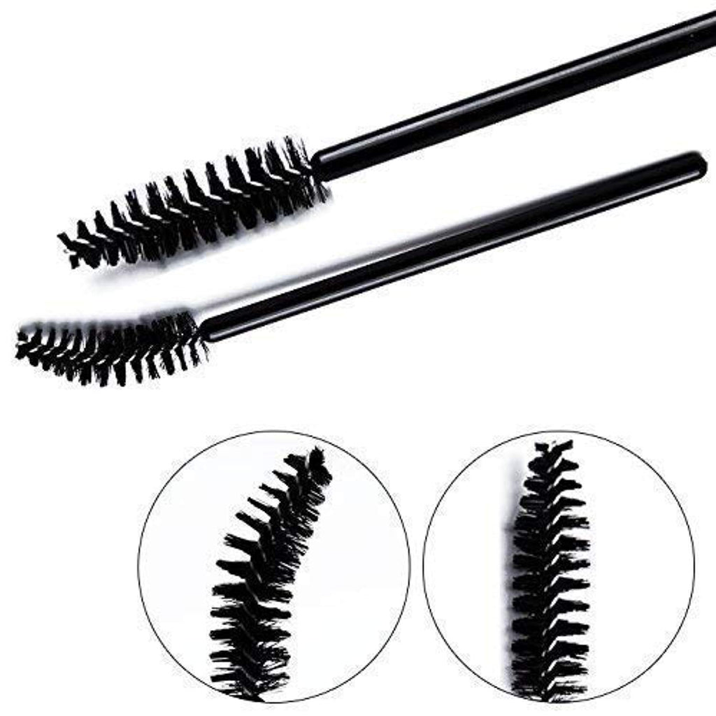 Electomania 10Pcs Eyebrow Eyelash Comb Makeup Brush Eyelash Brushes Wand for Extension Makeup Brush Tool (Black)