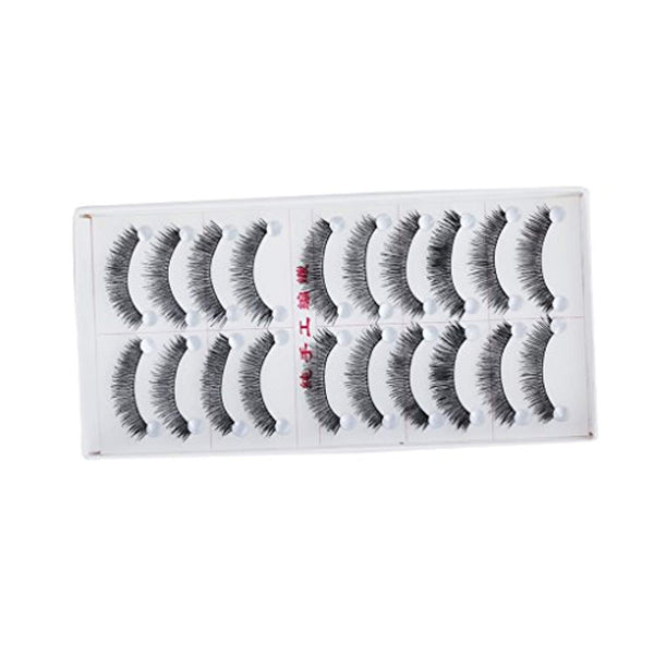 Electomania Long Thick Makeup False Eye Lashes Extensions, Set of 10 Pairs