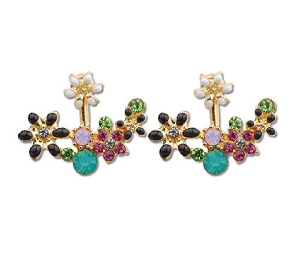 Electomania Multicolour Stylish Fancy Party Wear Stud Earrings for Women & Girls 1 Pair
