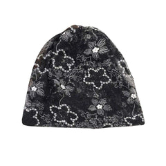 ELECTOMANIA® Women Summer Chemo Bandana Beanie Turban Head Wrap Band Lace Hat Cap Black