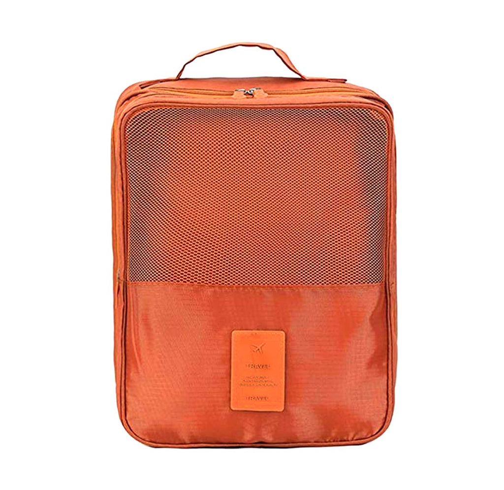 Electomania Water Proof Shoe Storage Travel Tote Bag Multi-Purpose Portable Rack Foldable Organizer Wardrobe (Orange Color)