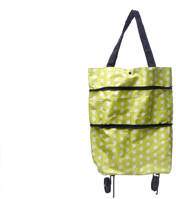 Electomania Lightweight Shopping Trolley Wheel Folding Travel Luggage/Small Pull Car/Cart Wheel Shopping Cart（Green）